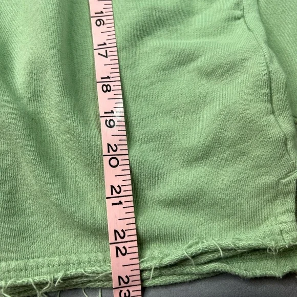 Pact Organic Cotton Green Cropped Sweatshirt, Womens M, Raw Hem Casual Cozy - Picture 6 of 8